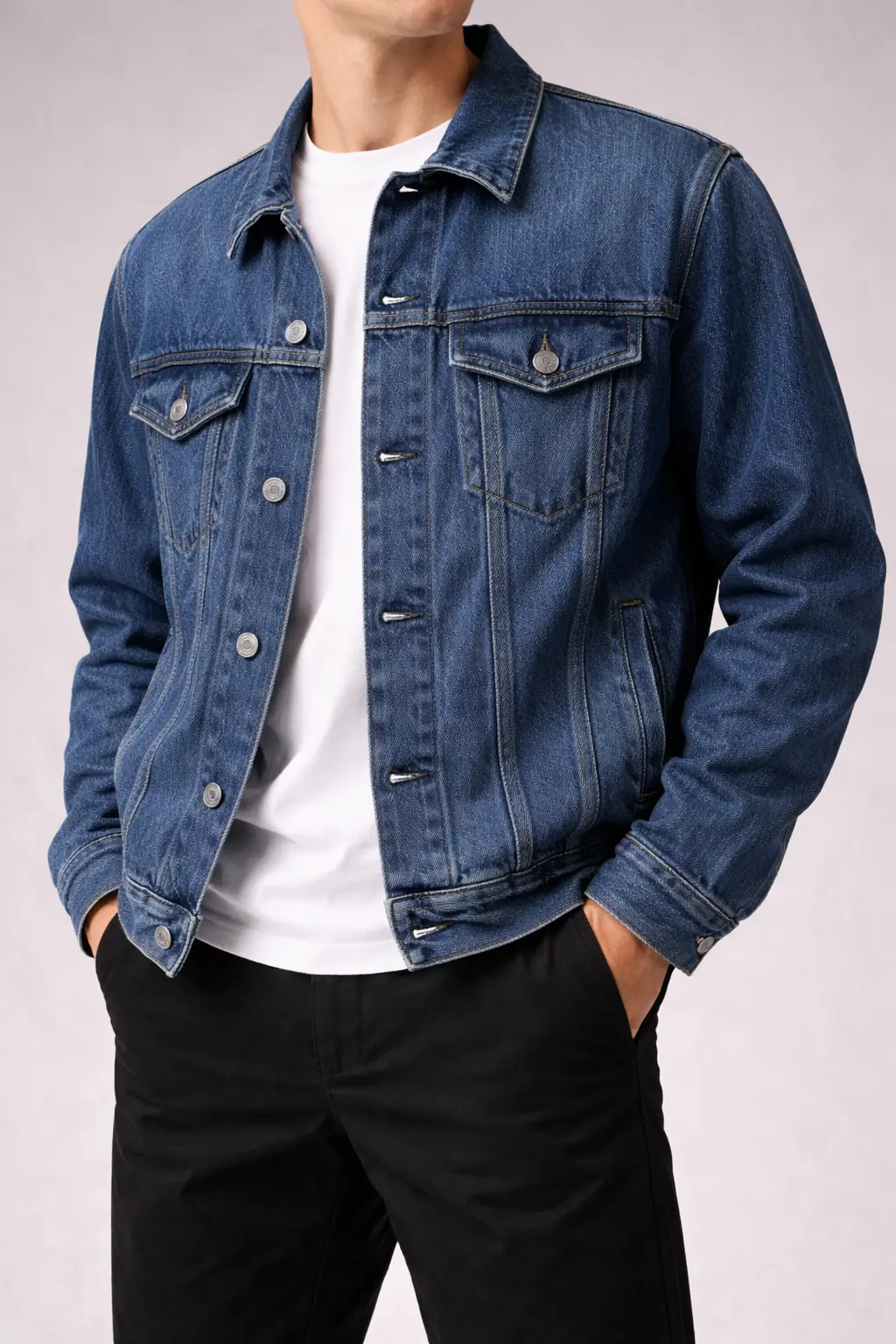 Streetwear denim jacket manufacturer offering modern fits