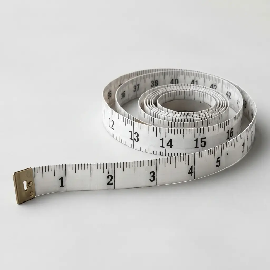 measuring tape image in white color