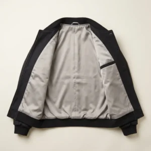Interior lining and construction of a custom varsity jacket
